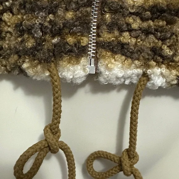 Fashion Nova Brown and Cream Teddy Jacket - Picture 5 of 9